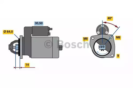 Стартер BOSCH 0 986 019 301