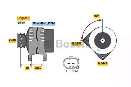 Генератор BOSCH 0 986 041 140