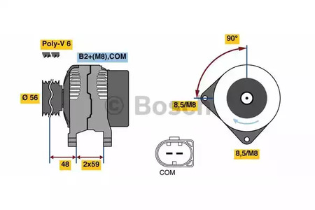 Генератор BOSCH 0 986 081 180