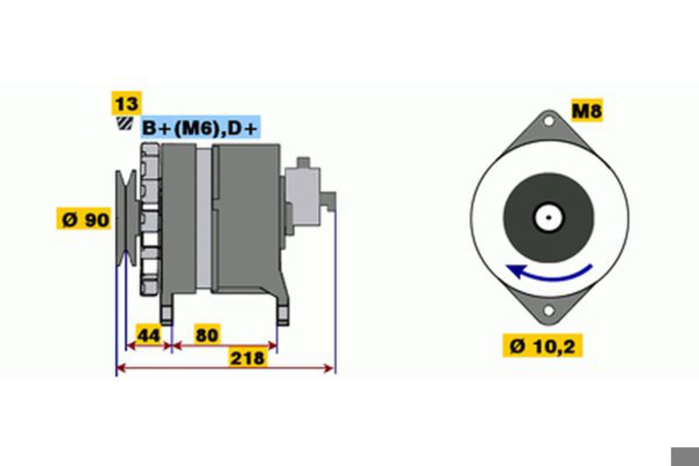 Генератор BOSCH 9120334628
