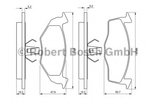 Тормозные колодки BOSCH 986 424 449