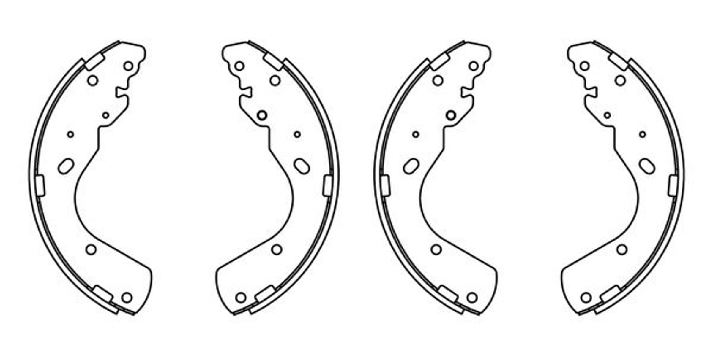 Колодки тормозные барабанные BOSCH F026008018
