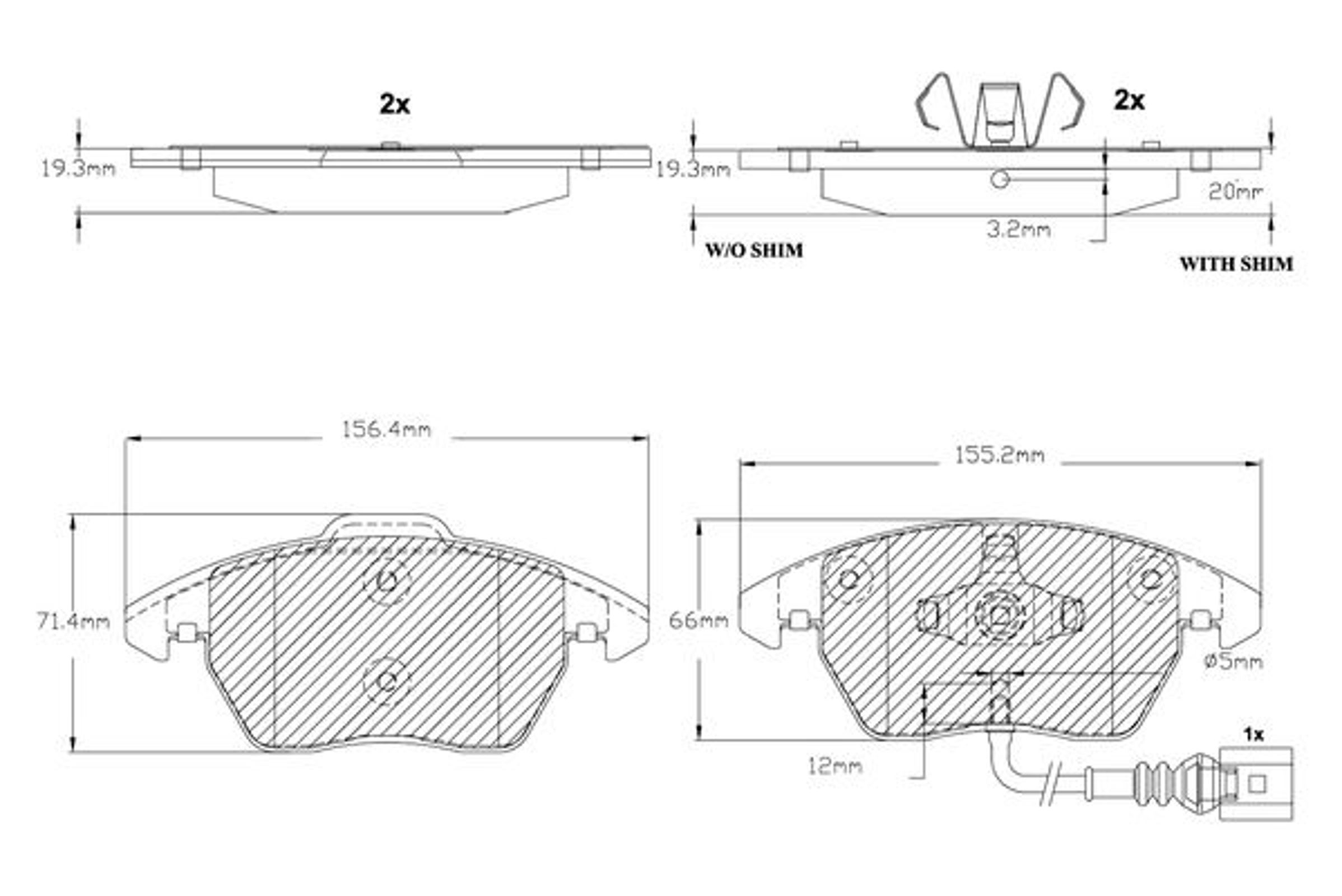 Комплект тормозных колодок дисковый тормоз BOSCH F03B150155