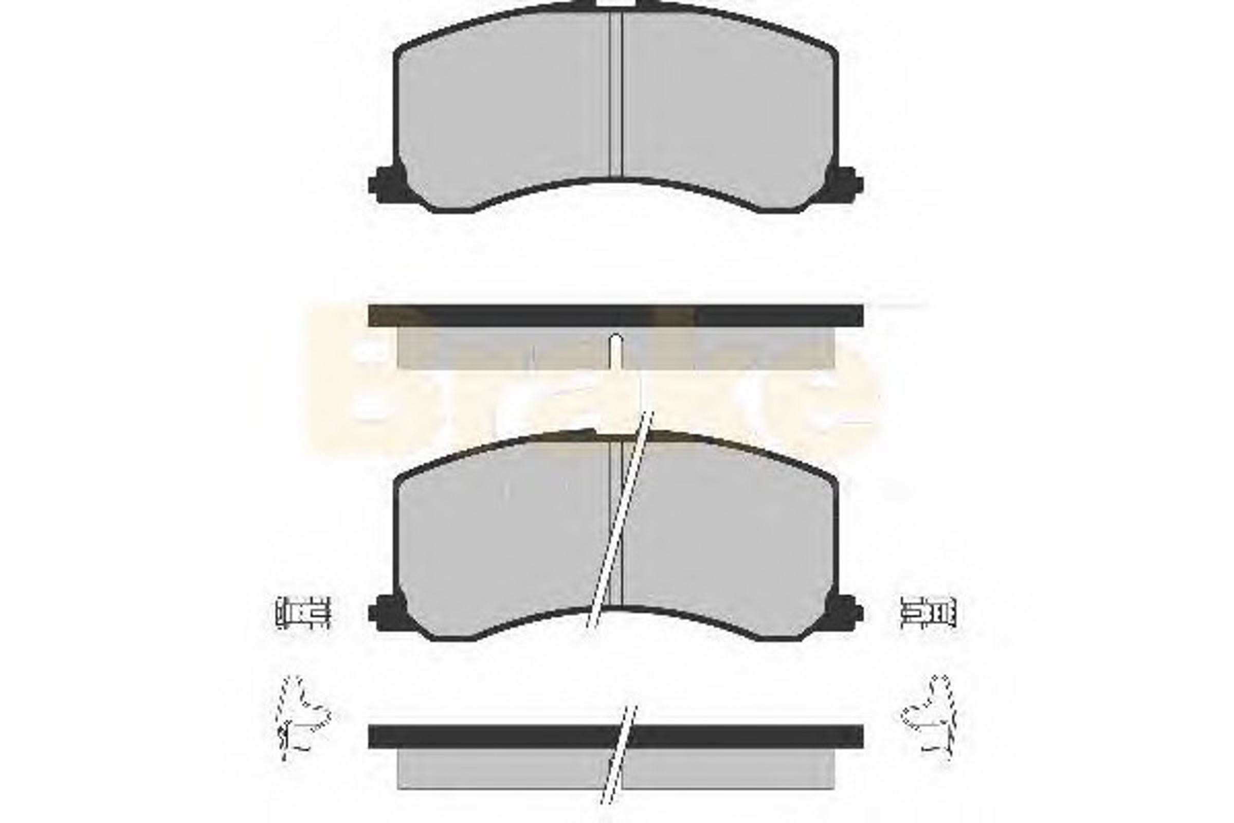 PA1256 BRAKE ENG Колодки тормозные дисковые