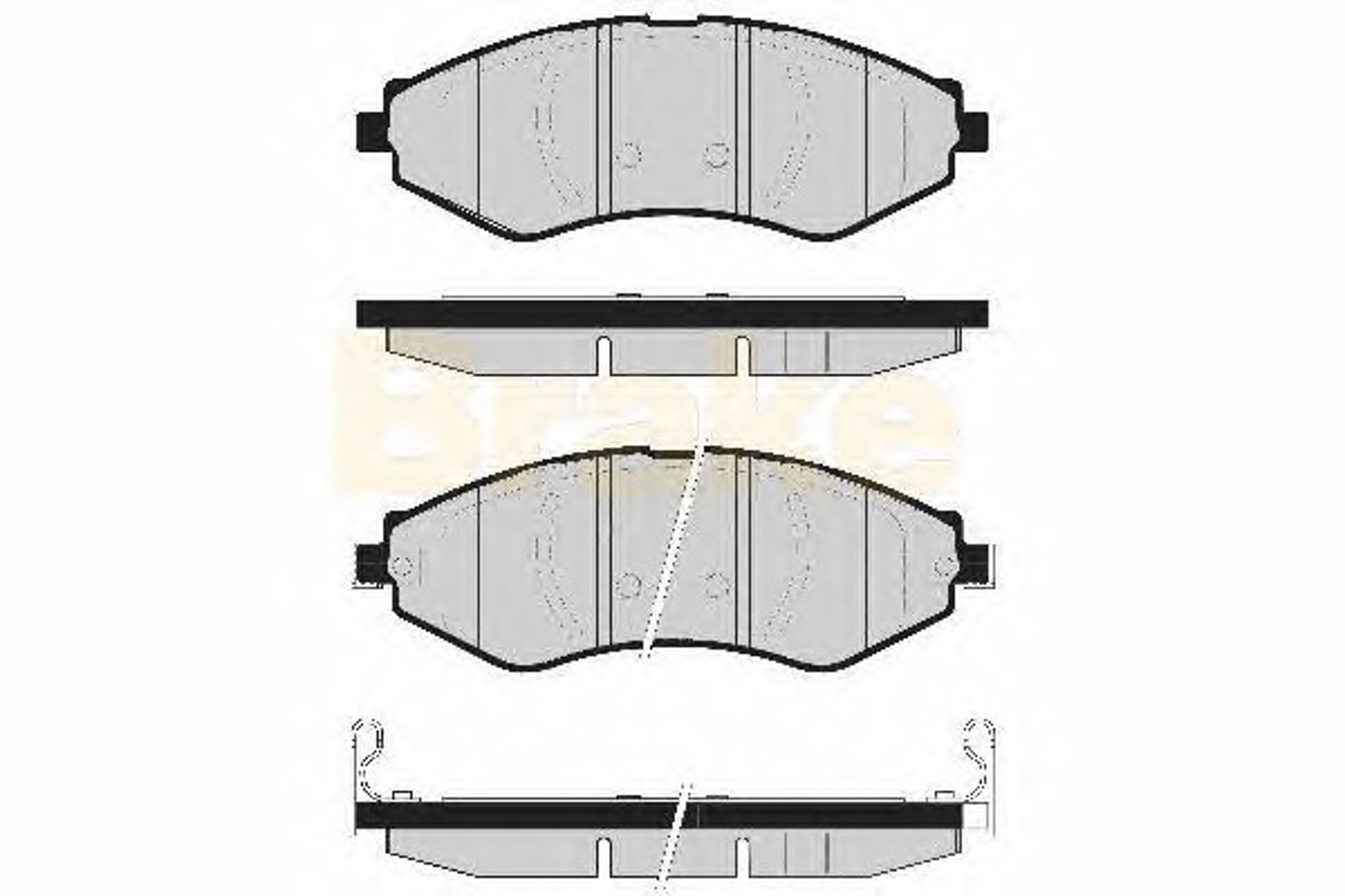 PA1601 BRAKE ENG Комплект тормозных колодок, дисковый тормоз