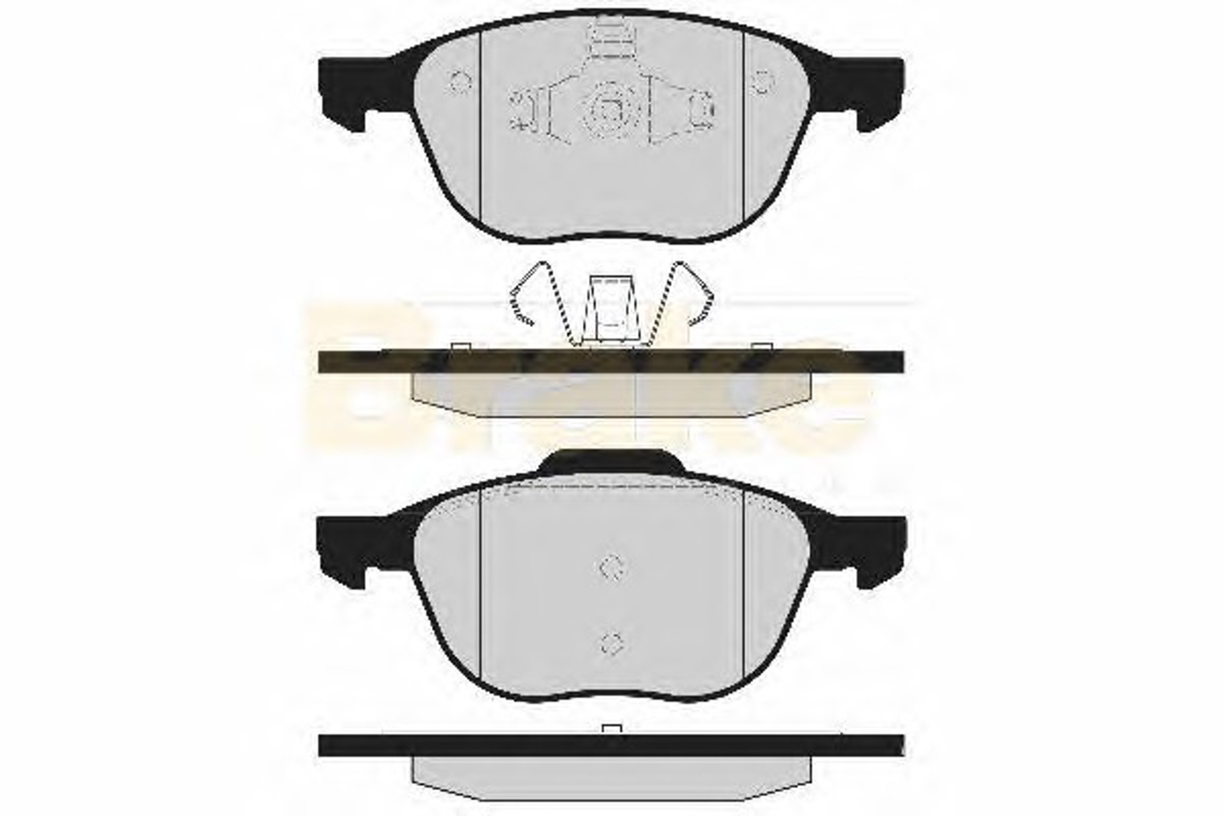 PA1627 BRAKE ENG Комплект тормозных колодок, дисковый тормоз