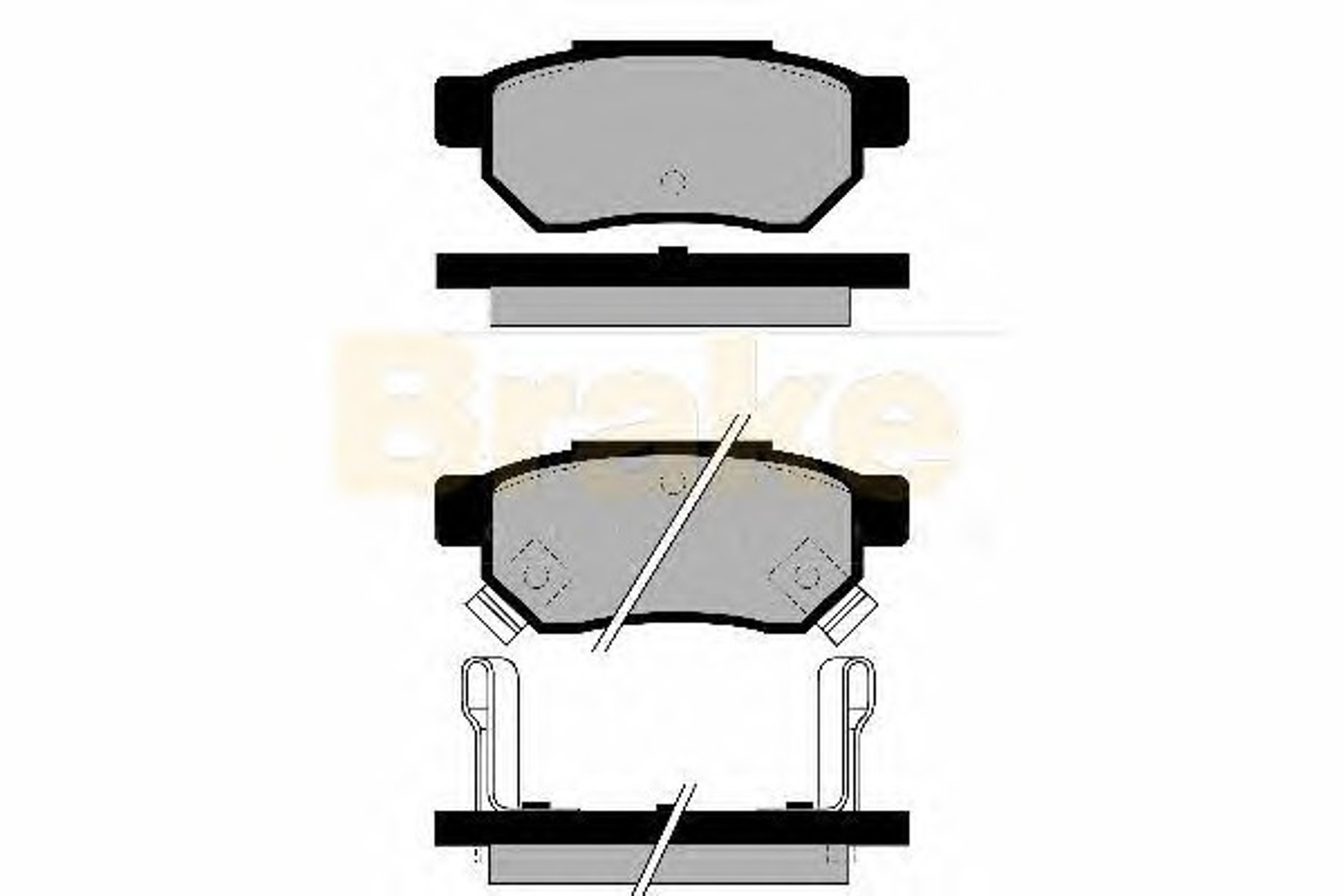 PA545 BRAKE ENG Комплект тормозных колодок, дисковый тормоз