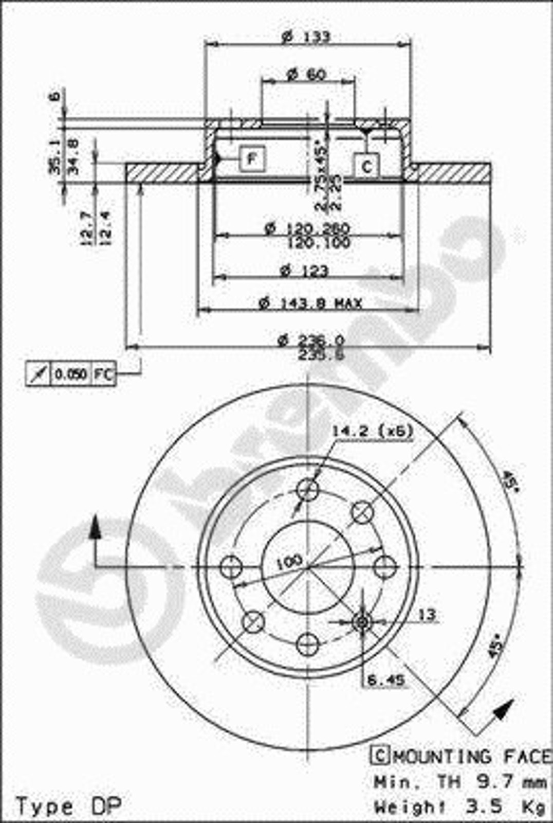 Диск тормозной BRECO BS 7275