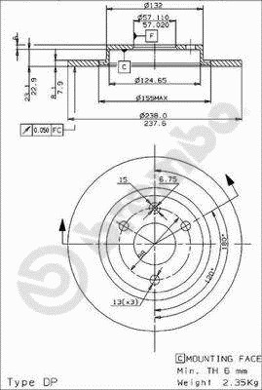 BS 7358 BRECO Диск тормозной