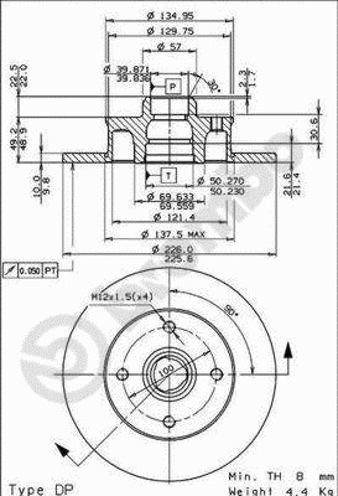 Диск тормозной BRECO BS 7369