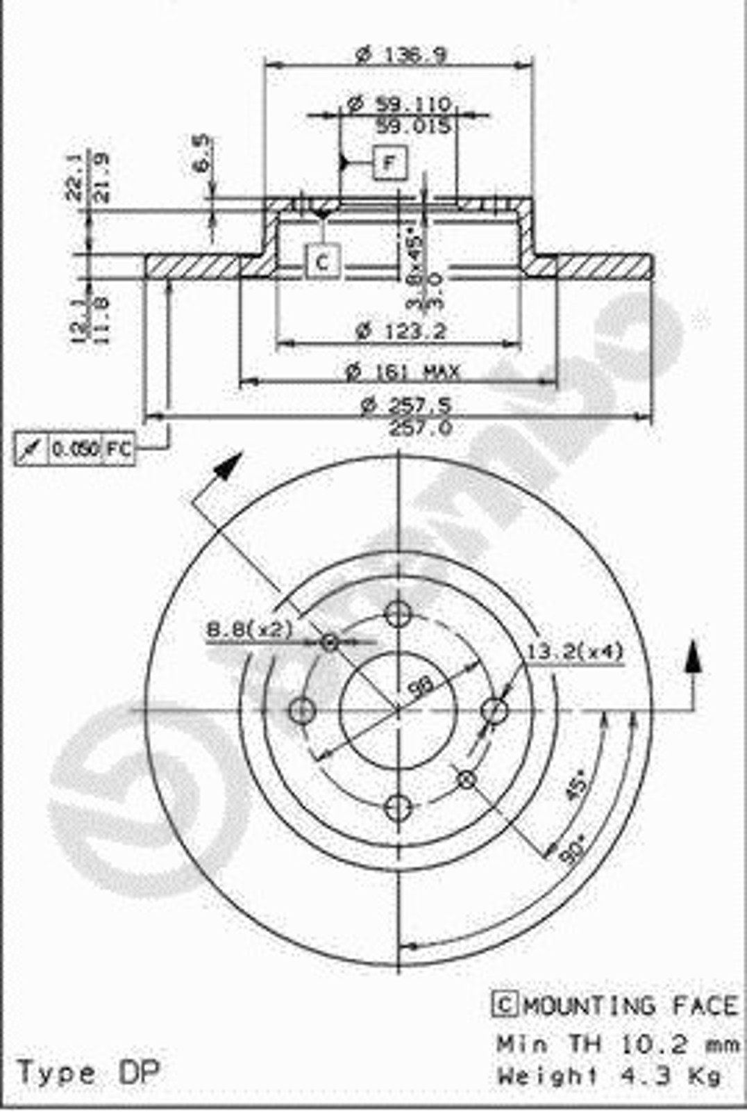 Диск тормозной BRECO BS 7377