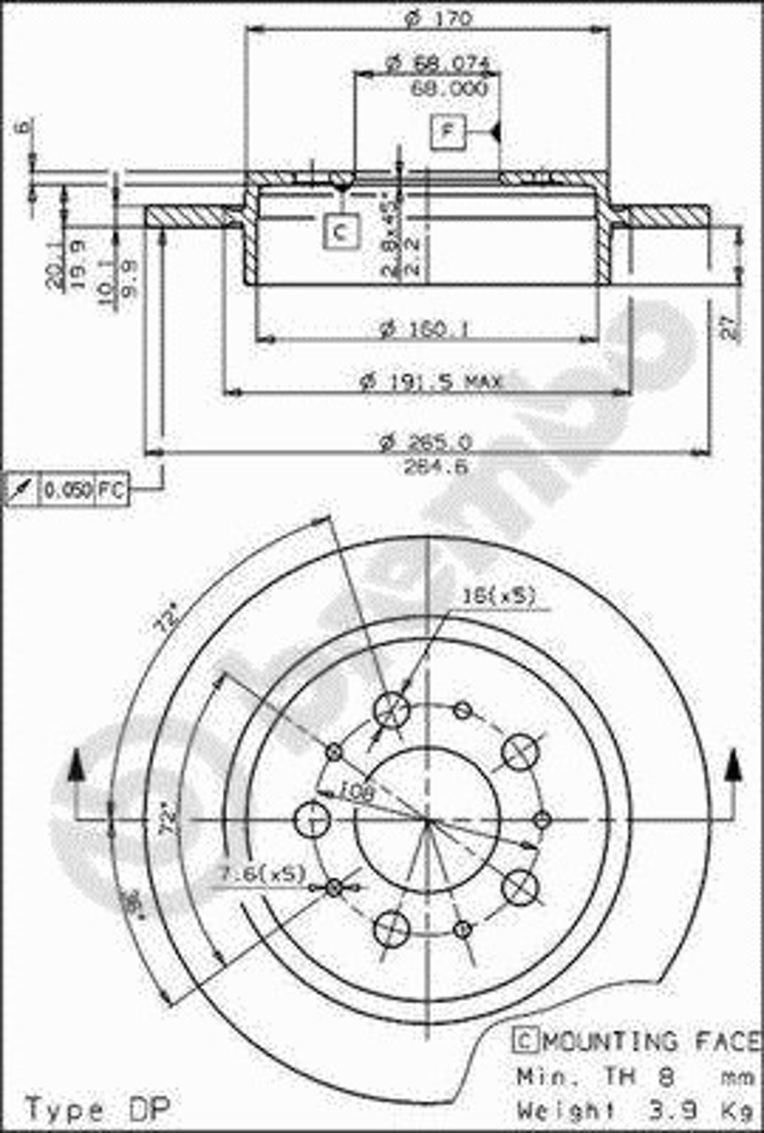 Диск тормозной BRECO BS 7401