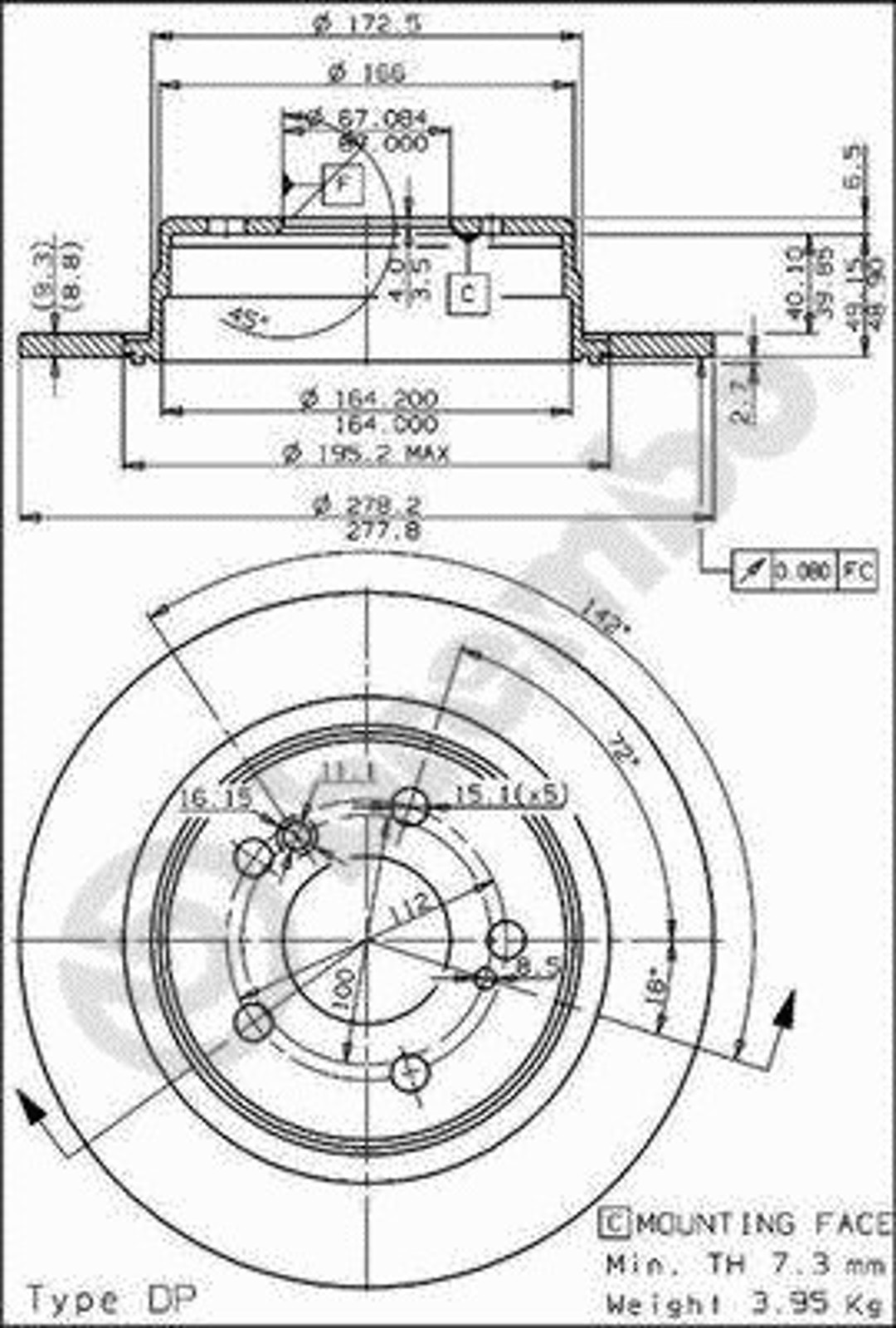 Диск тормозной BRECO BS 7407