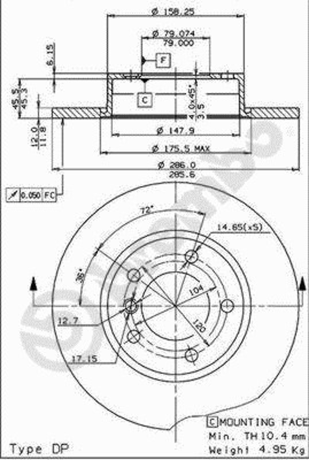 Диск тормозной BRECO BS 7420