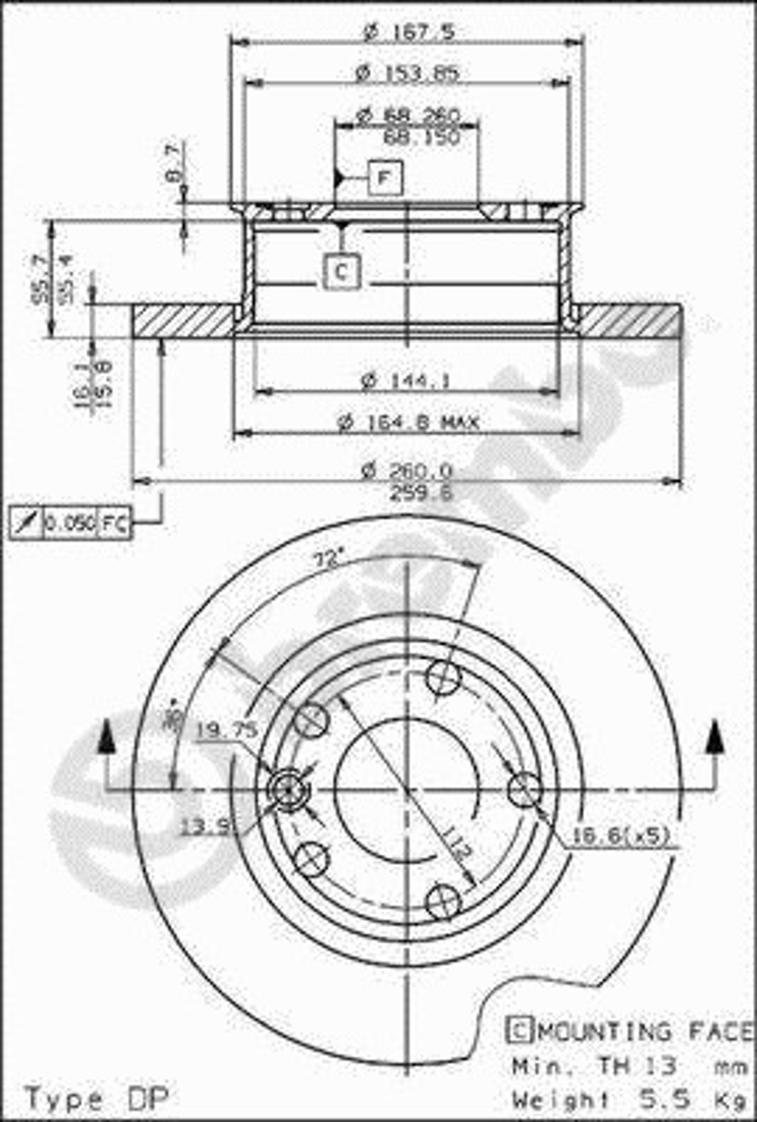 Диск тормозной BRECO BS 7427