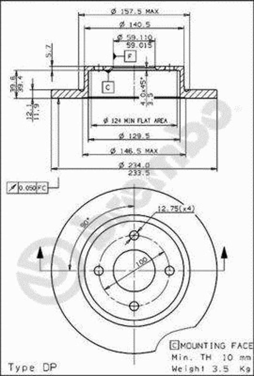Диск тормозной BRECO BS 7454