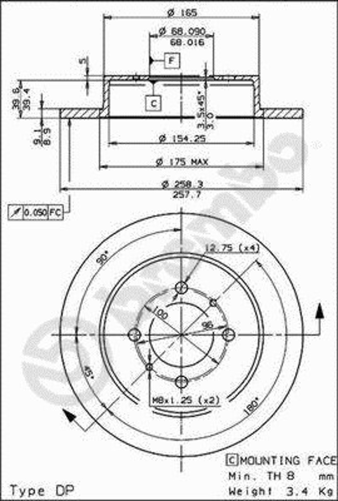 Диск тормозной BRECO BS 7465