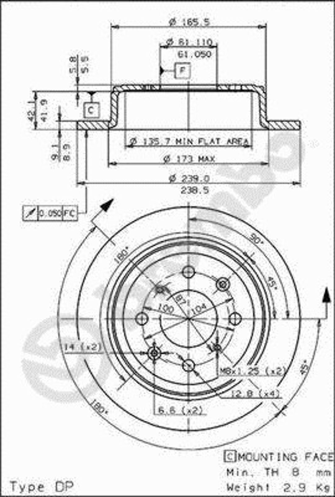 Диск тормозной BRECO BS 7477