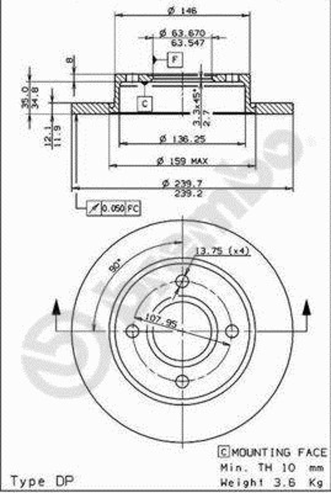 Диск тормозной BRECO BS 7522