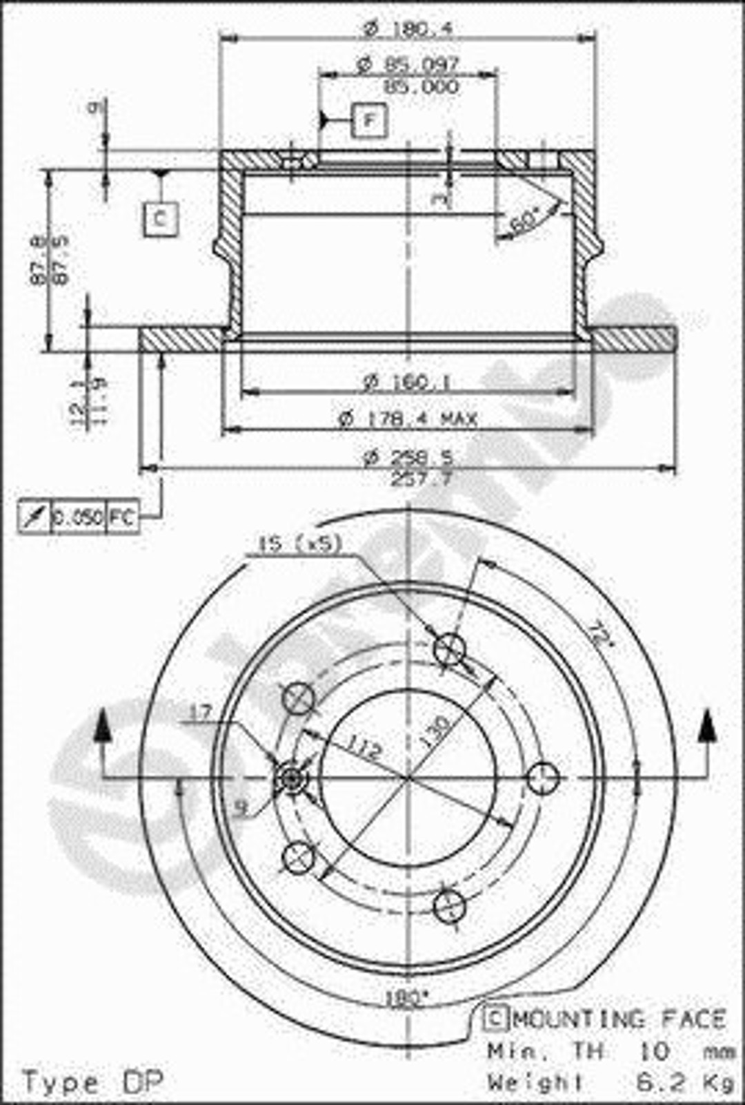 Диск тормозной BRECO BS 7575