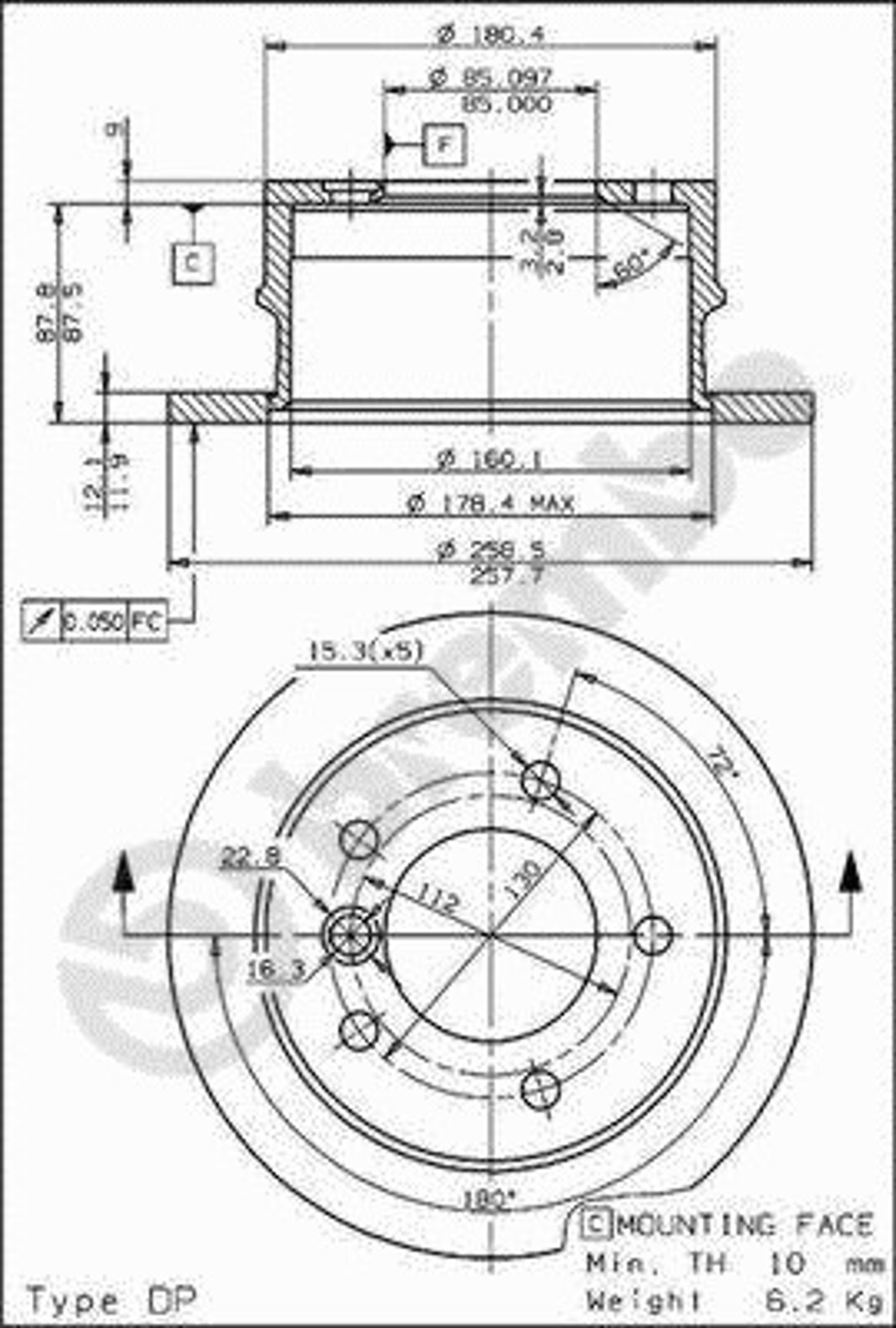 Диск тормозной BRECO BS 7610