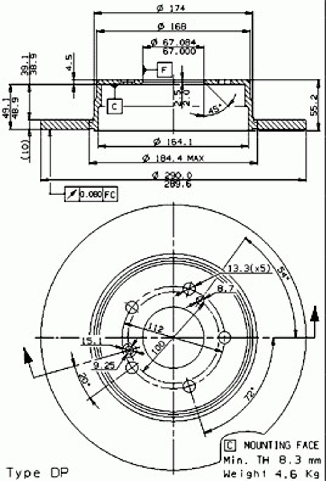 Диск тормозной BRECO BS 7640