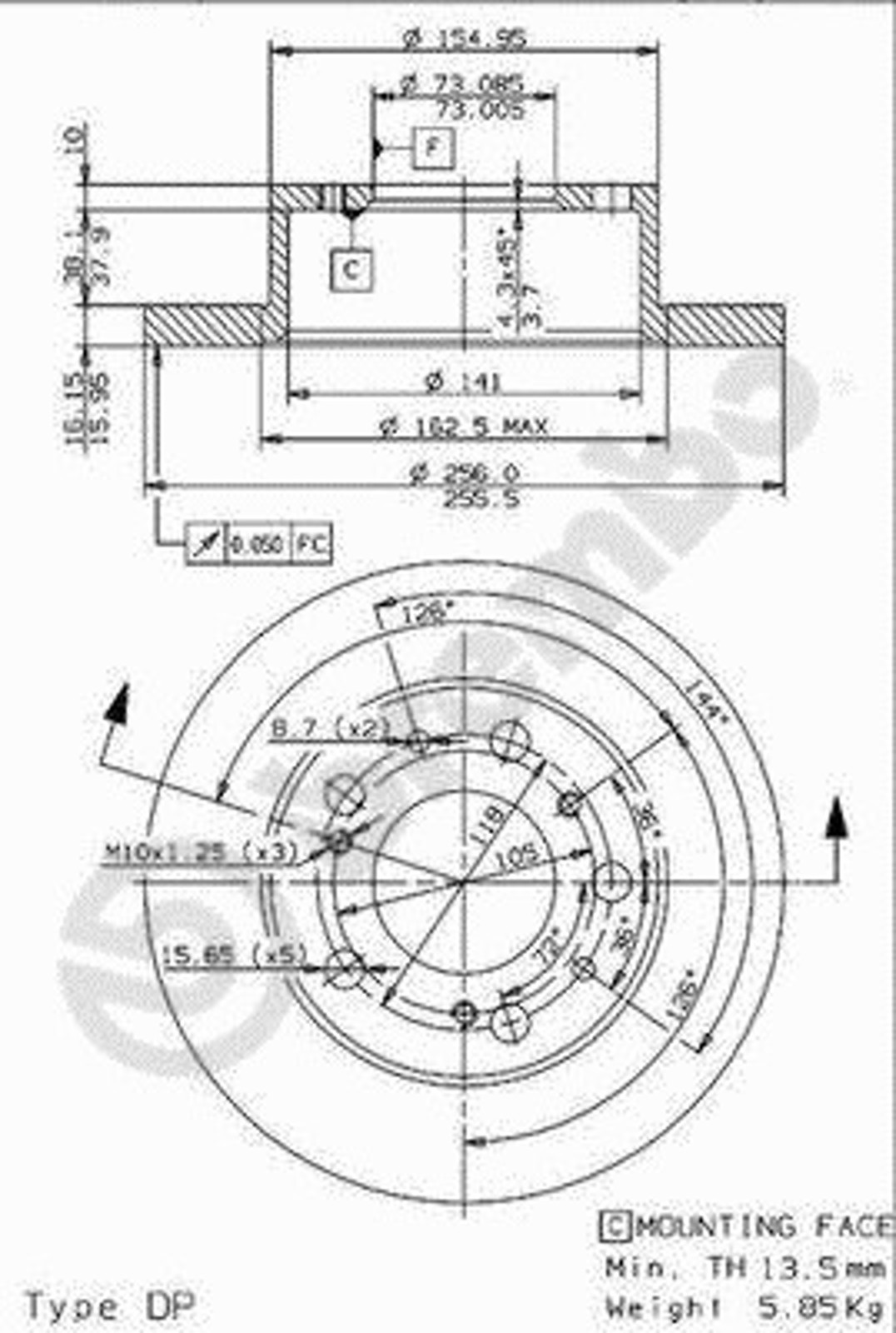 Диск тормозной BRECO BS 7649