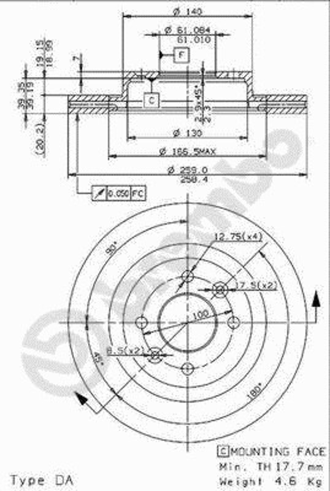 Диск тормозной BRECO BS 7876