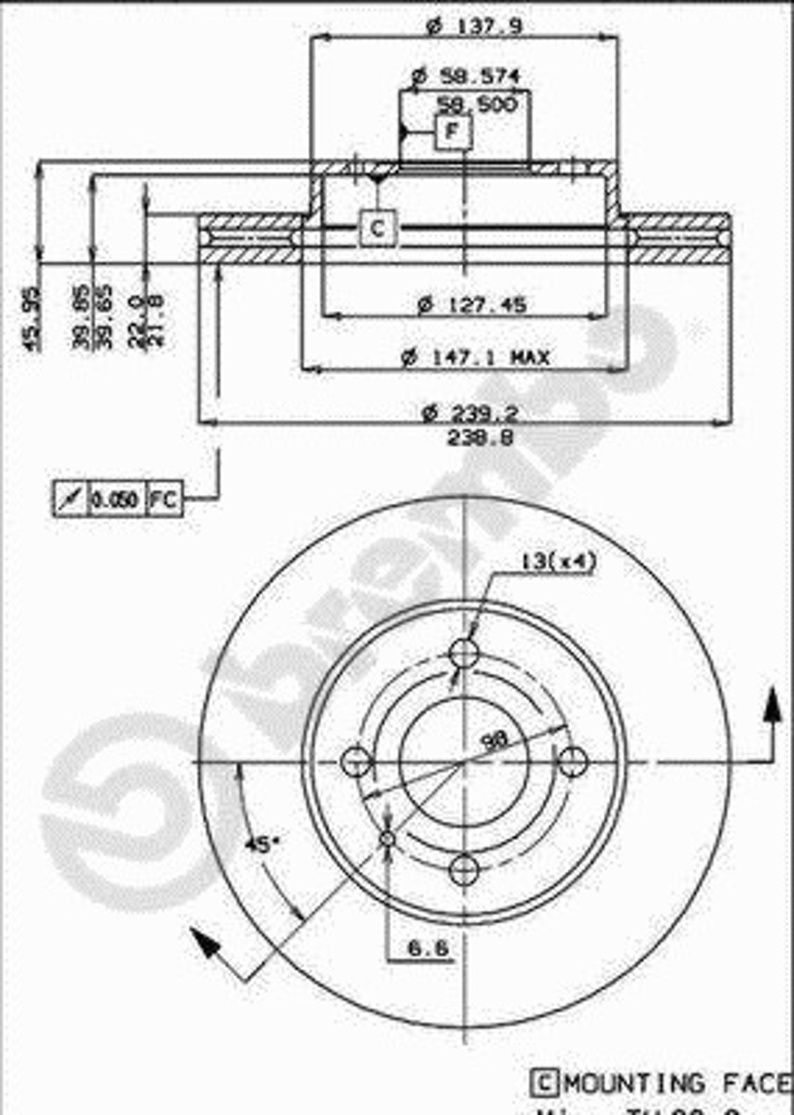 Диск тормозной BRECO BS 7900