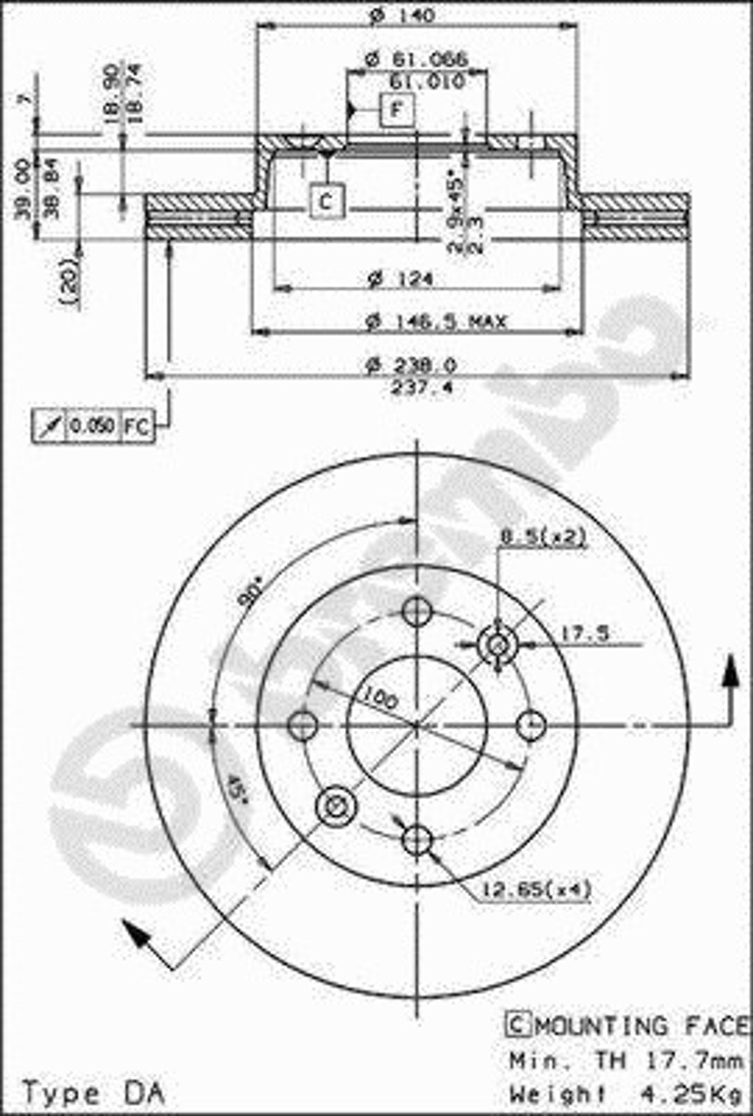 Диск тормозной BRECO BS 7916