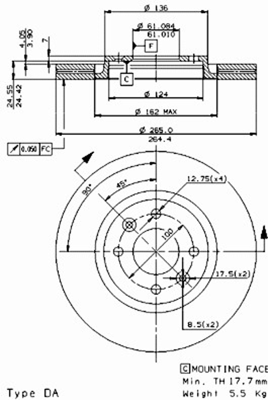 Диск тормозной BRECO BS 7960