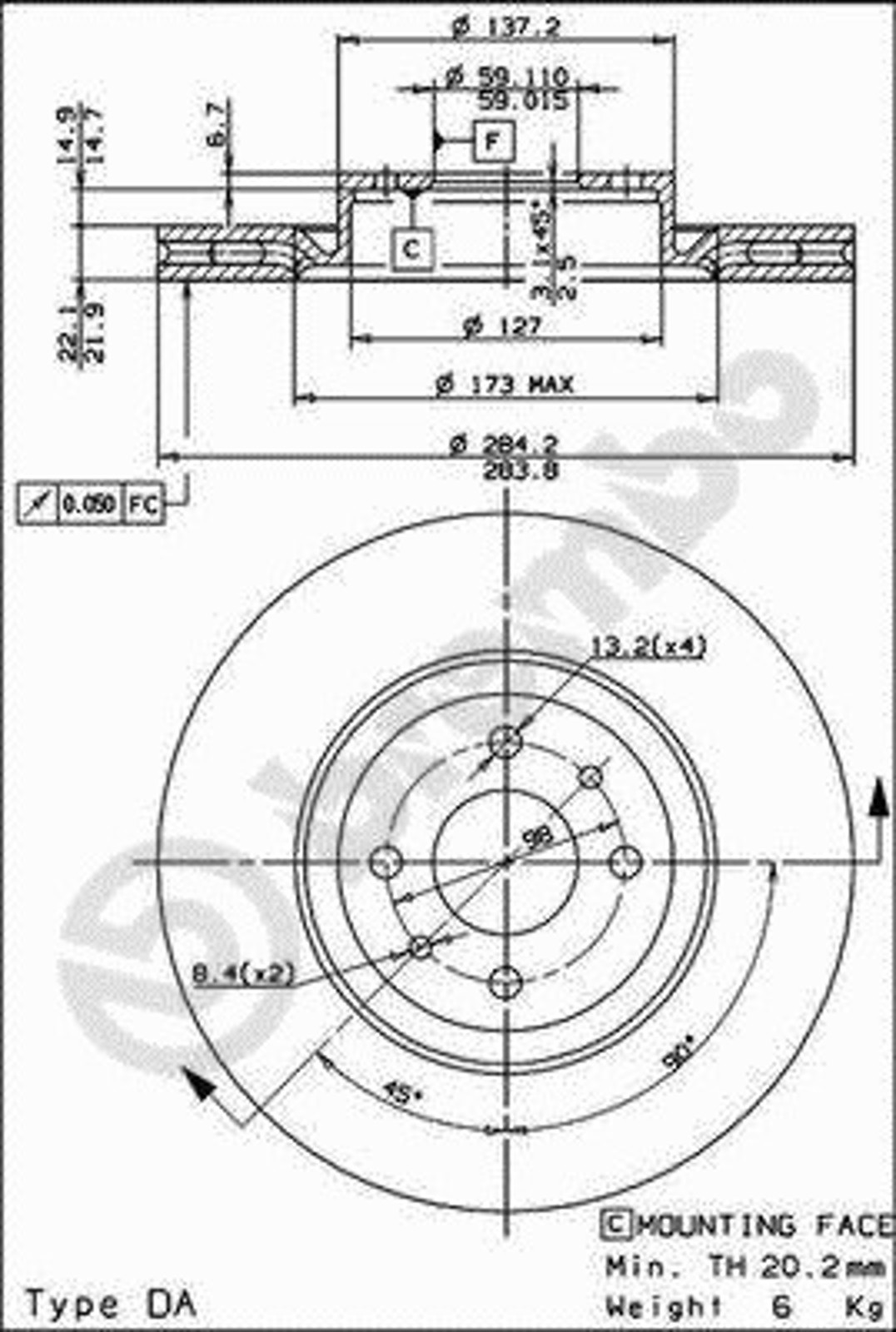 Диск тормозной BRECO BS 7974