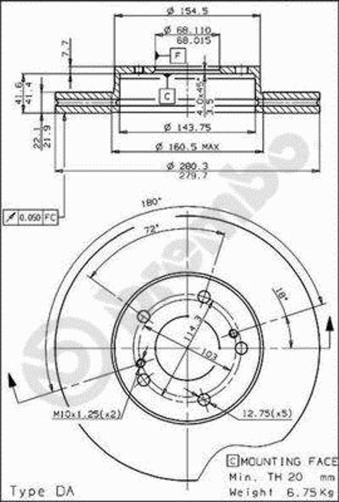 Диск тормозной BRECO BS 7987