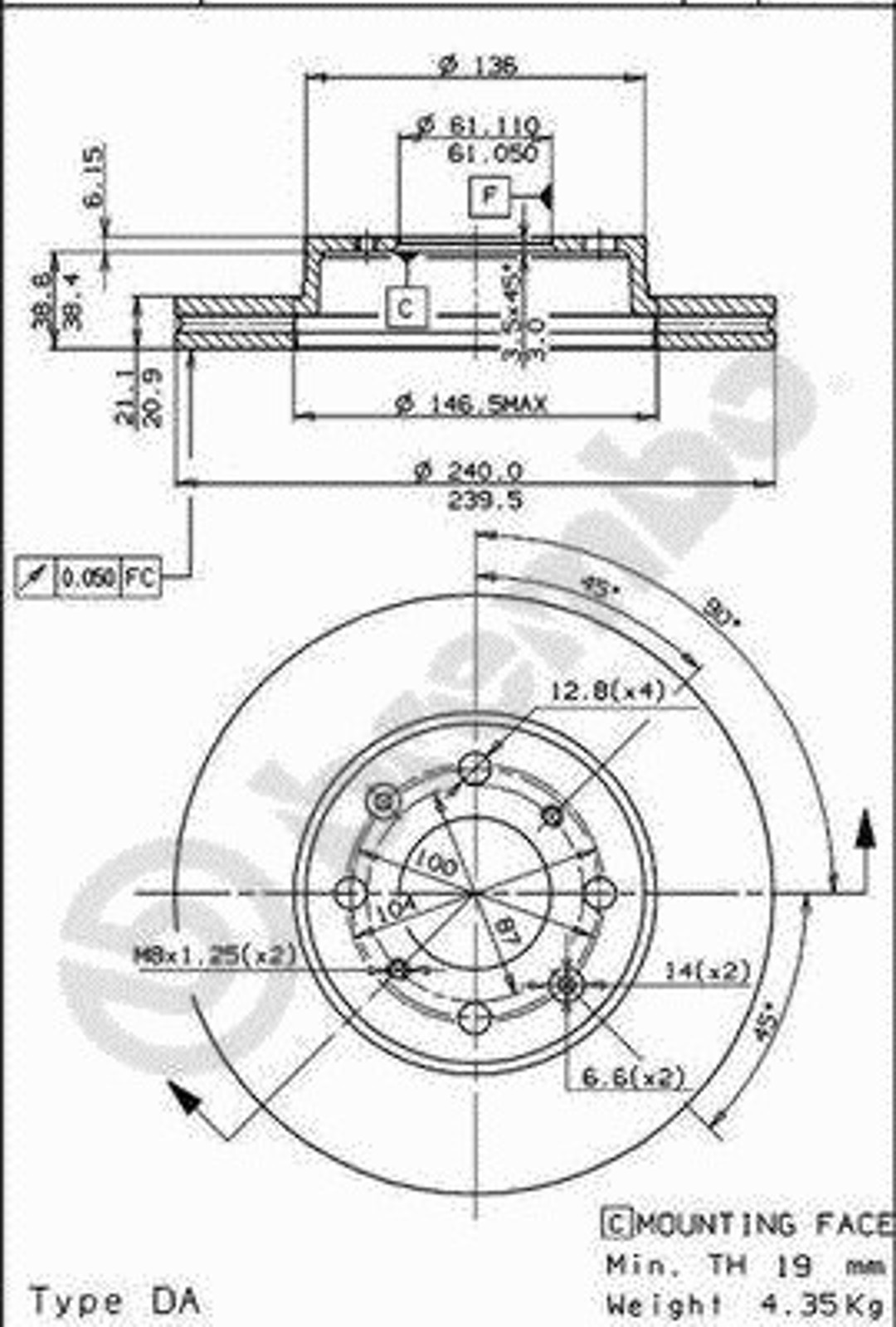 Диск тормозной BRECO BS 7996