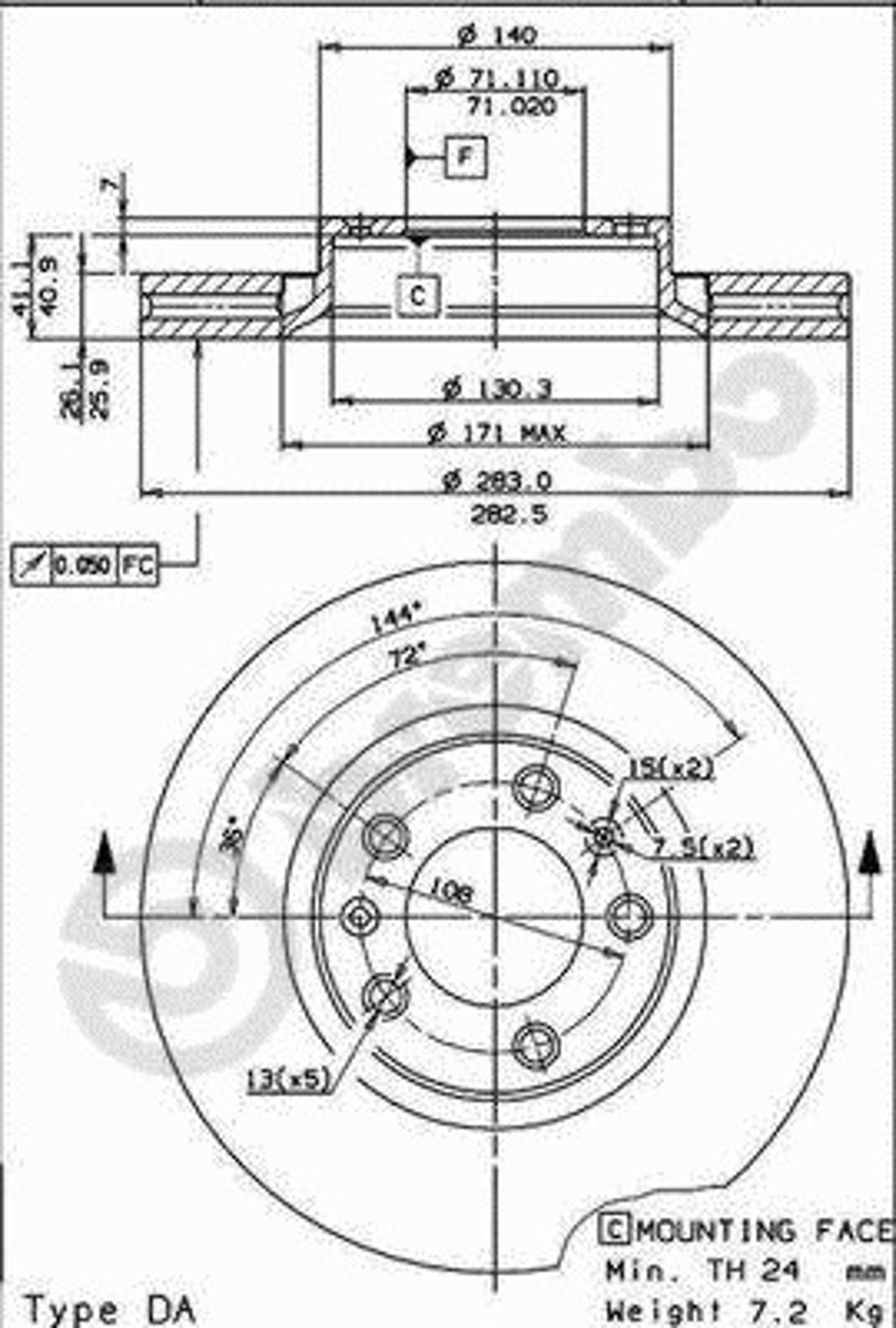 BS 8055 BRECO Диск тормозной