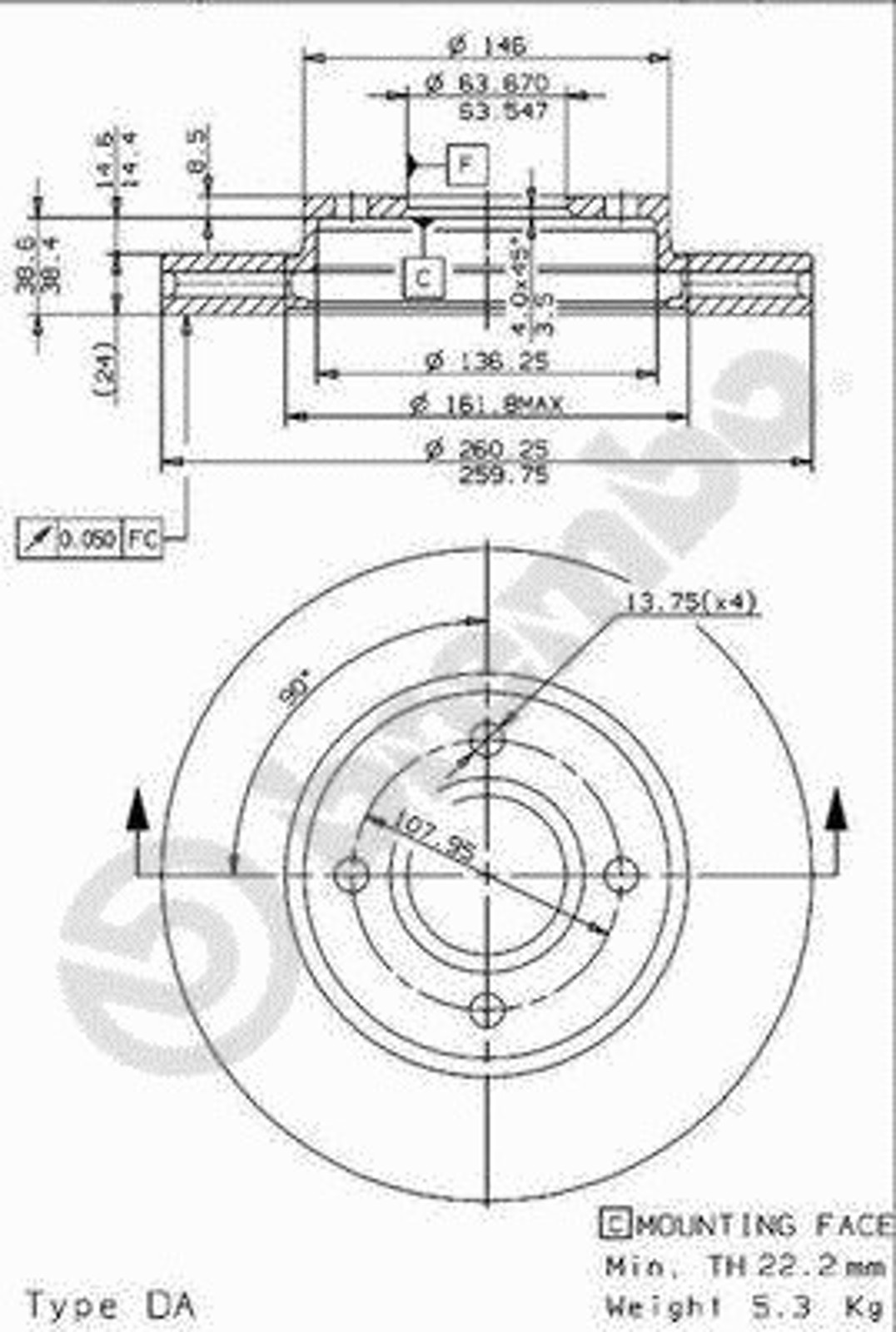 Диск тормозной BRECO BS 8095