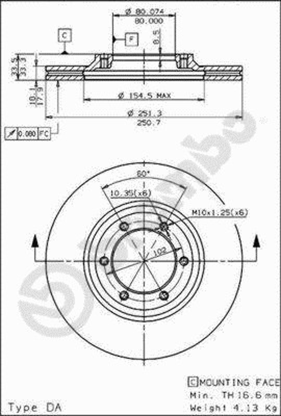 Диск тормозной BRECO BS 8101