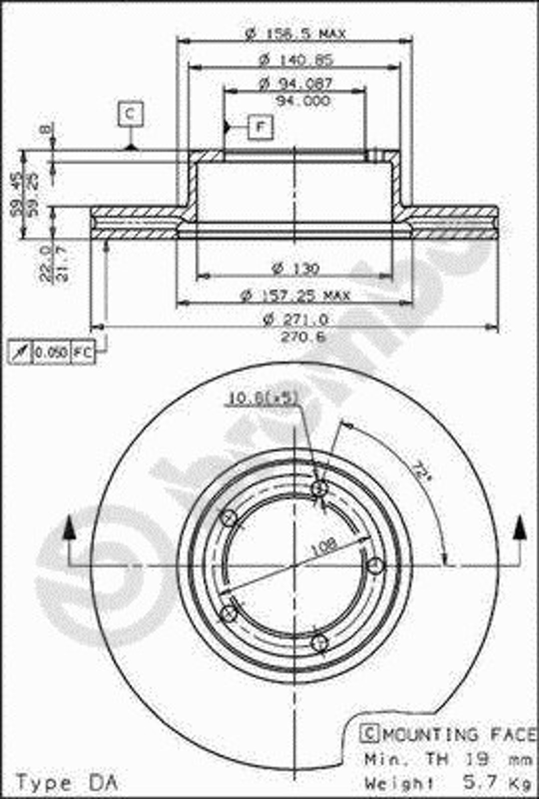 BS 8127 BRECO Диск тормозной