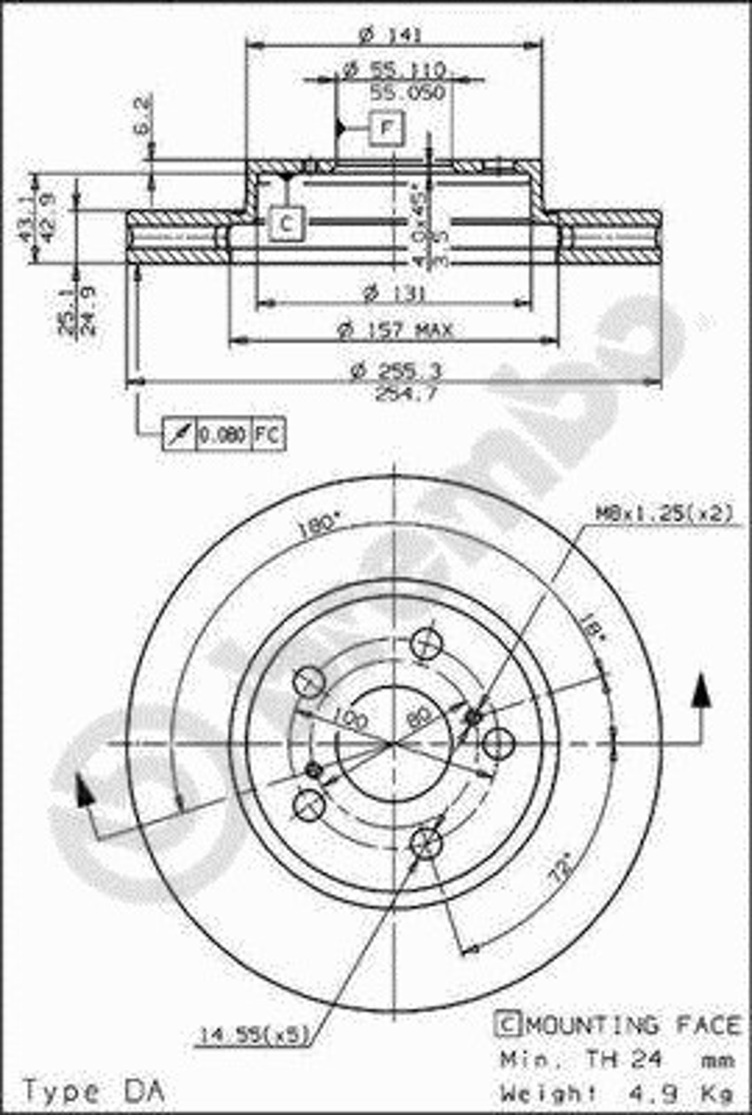 Диск тормозной BRECO BS 8147