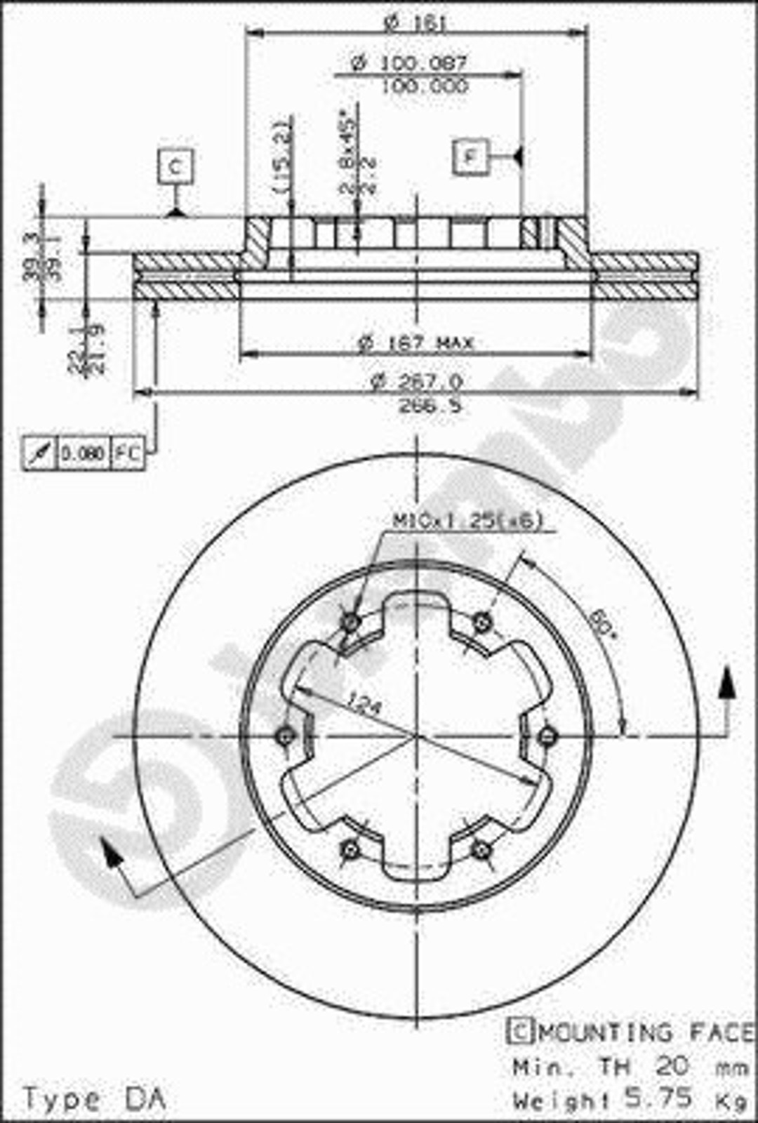 Диск тормозной BRECO BS 8153