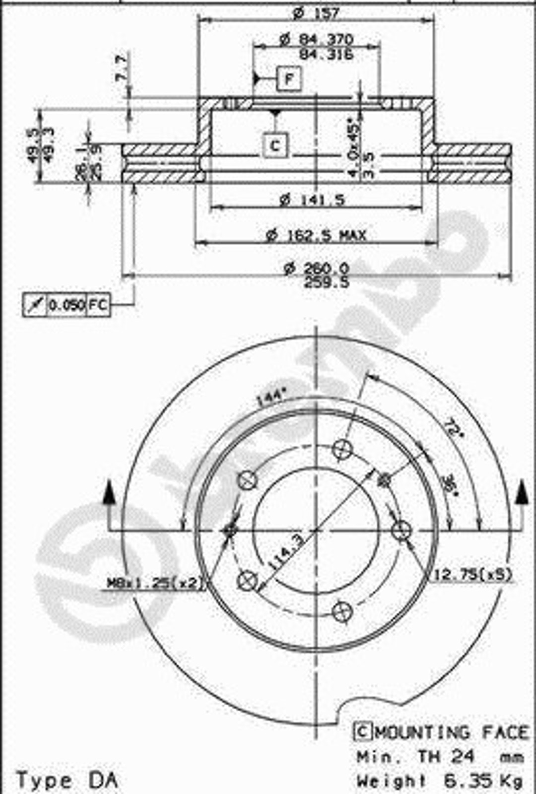 Диск тормозной BRECO BS 8172