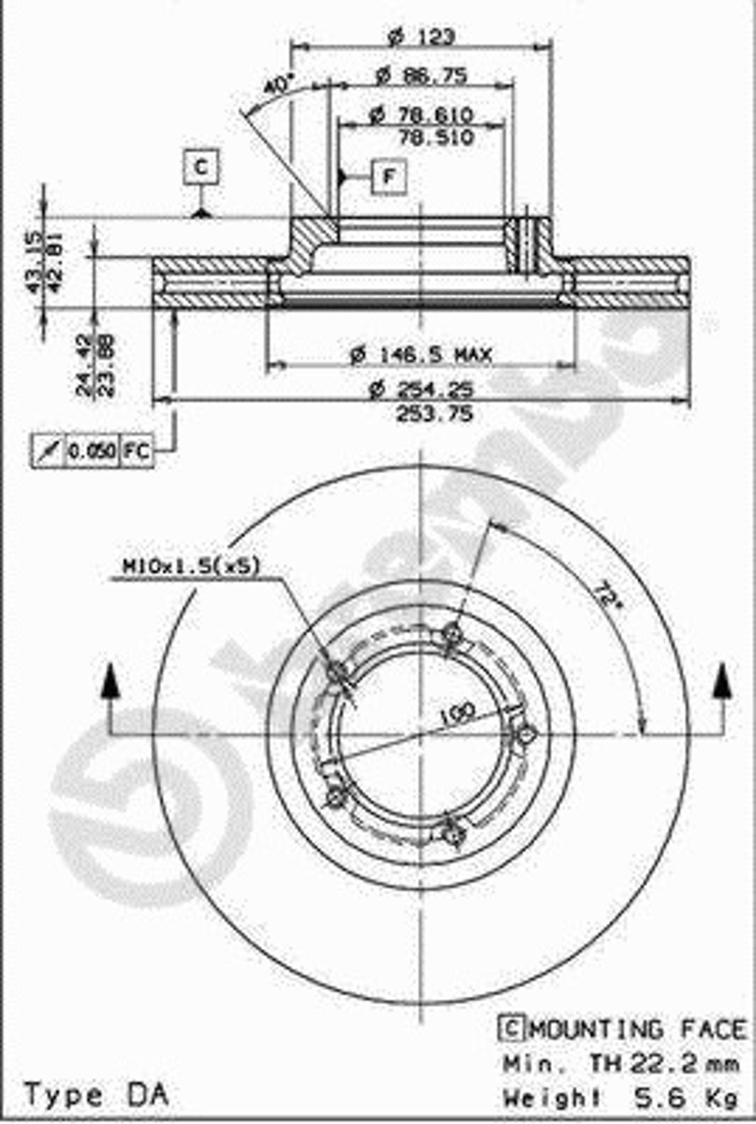 Диск тормозной BRECO BS 8270