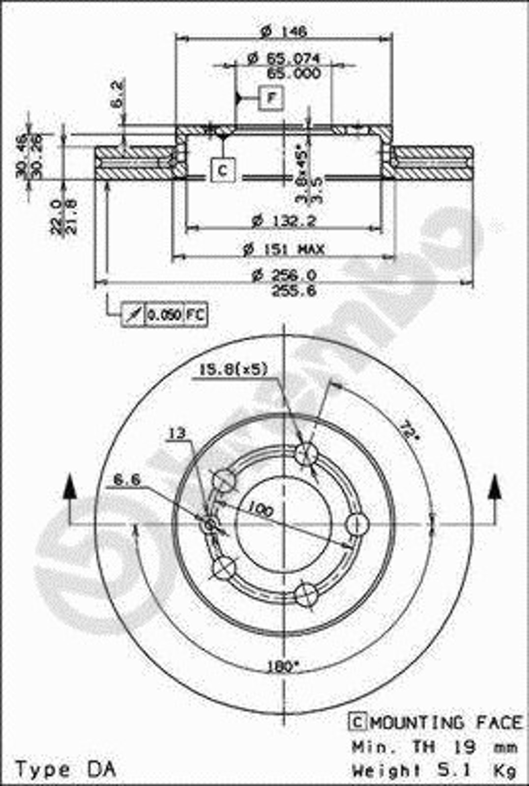 Диск тормозной BRECO BS 8279