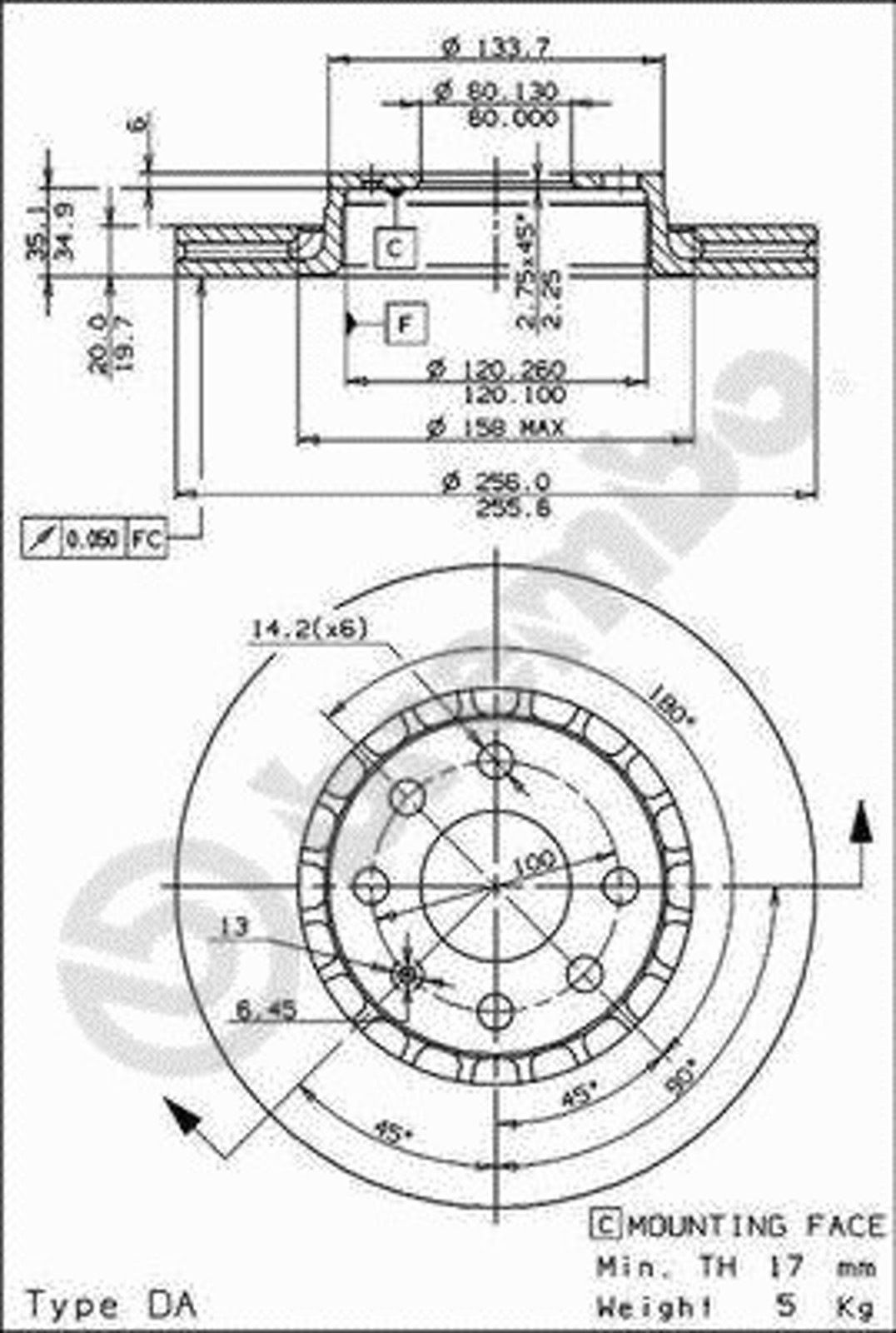 BS 8341 BRECO Диск тормозной