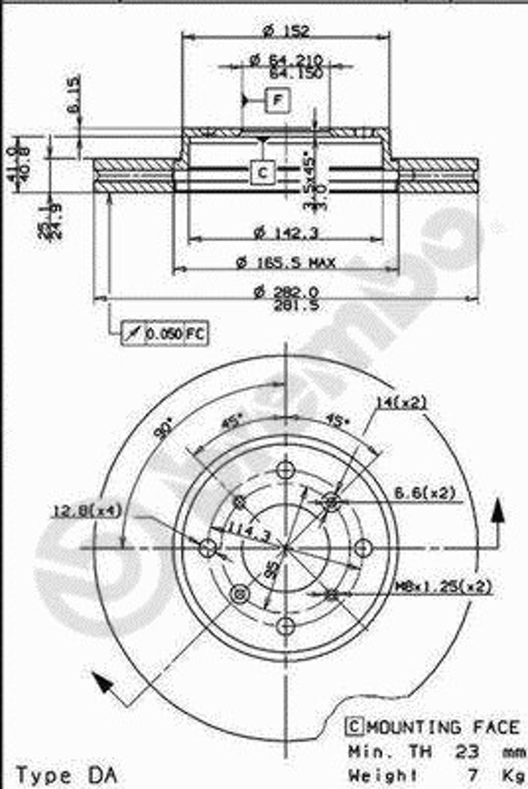 Диск тормозной BRECO BS 8379