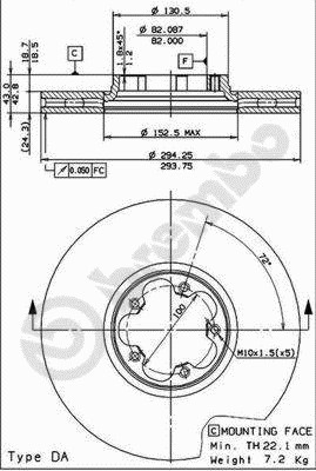 Диск тормозной BRECO BS 8430