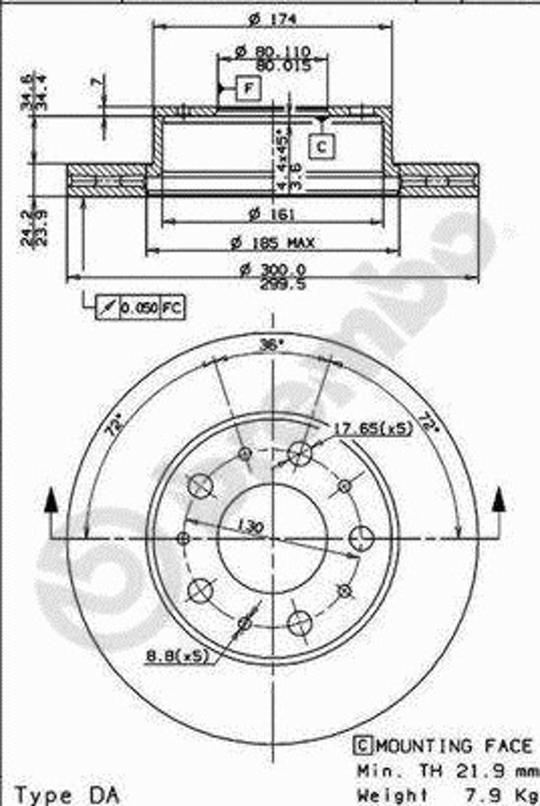 Диск тормозной BRECO BS 8440