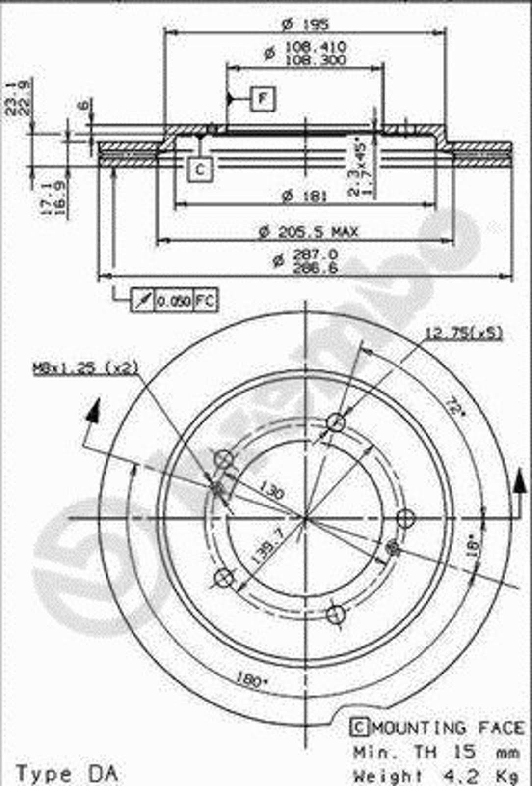 Диск тормозной BRECO BS 8467