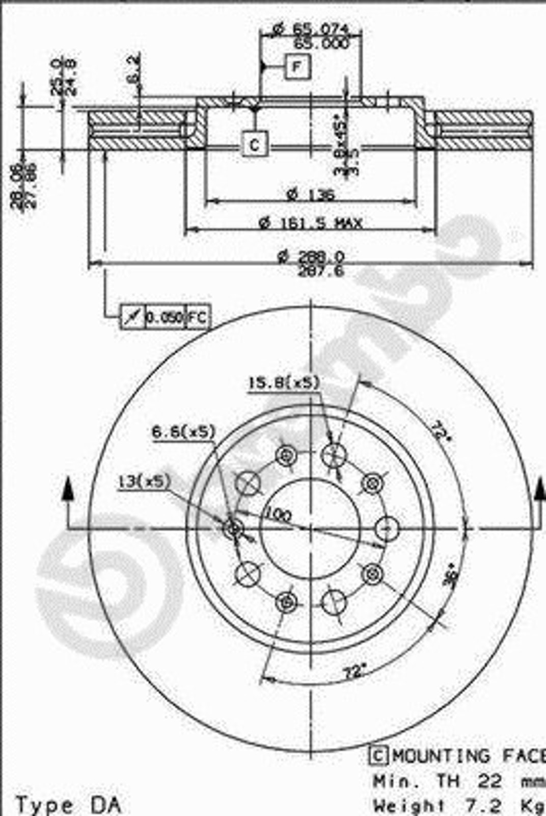 Диск тормозной BRECO BS 8471