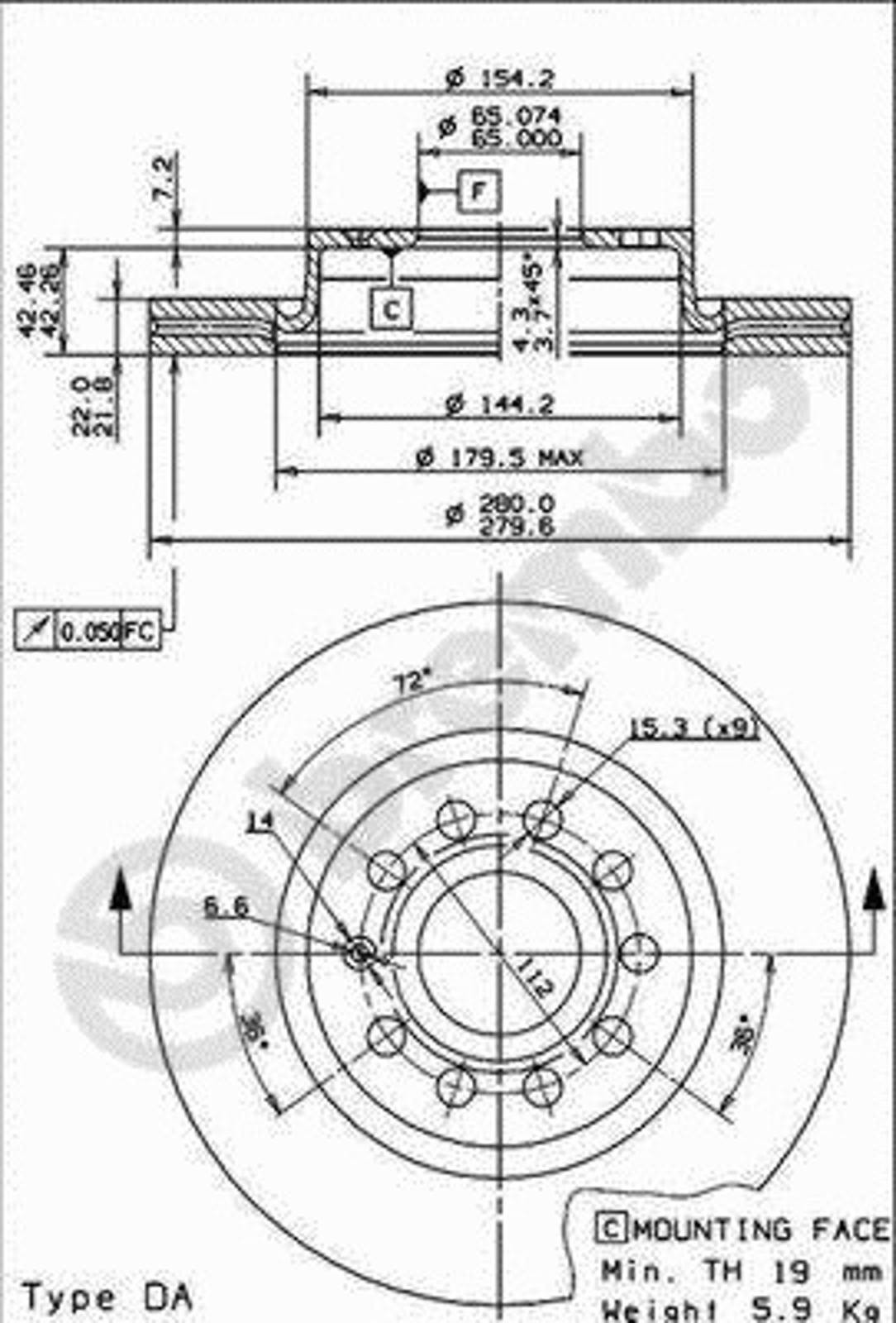 Диск тормозной BRECO BS 8477